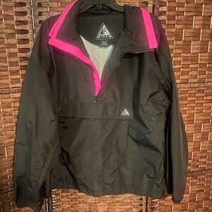 Black and Pink Windbreaker Jacket